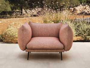 Тканевое садовое кресло с подлокотниками