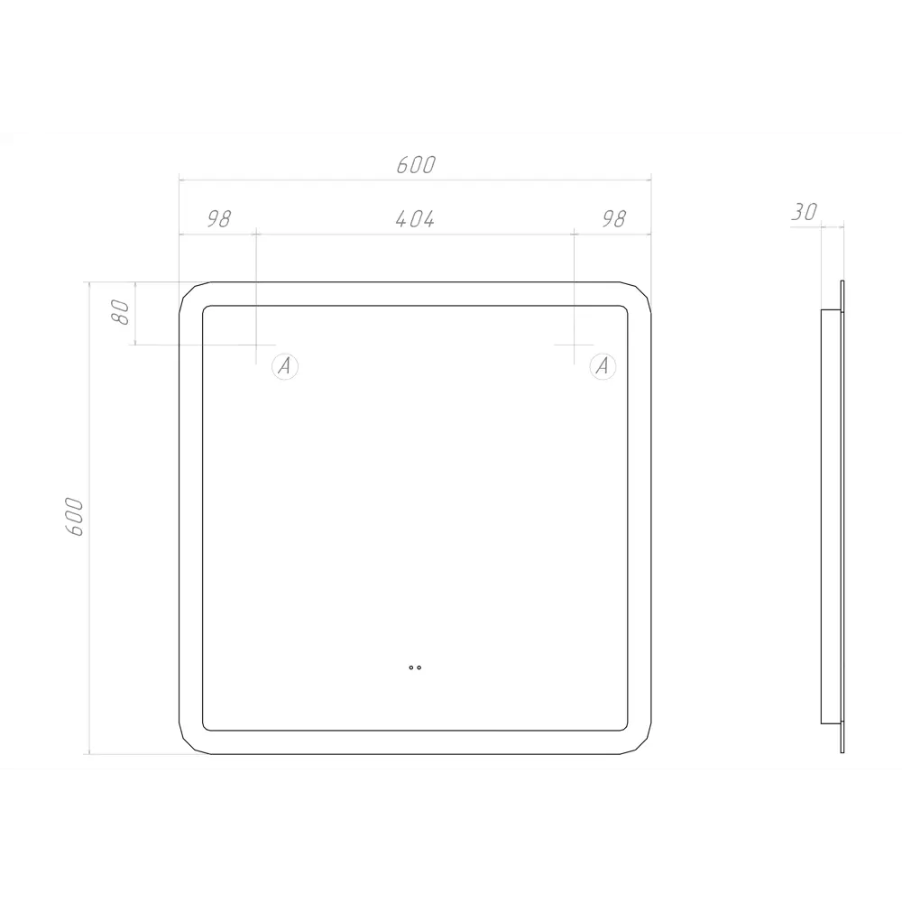 Зеркало Vigo Vento Comfort с интеллектуальной подсветкой и датчиком движения 89359102 STLM-0990208 - Вид №10