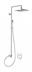 30496/ID-CR CARIMALI Поворотная душевая стойка, Квадратная душевая лейка