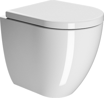 882011 Приставной унитаз напольный Белый GSI ceramica Pura Италия - Вид №1