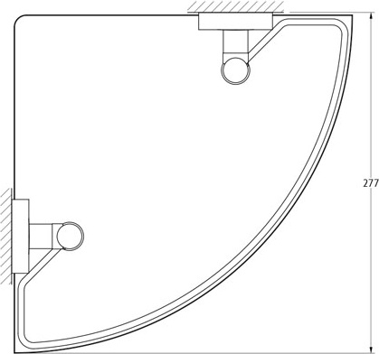 LUX 073 Полка угловая 3-х ярусная 28 cm FBS Luxia - Вид №1