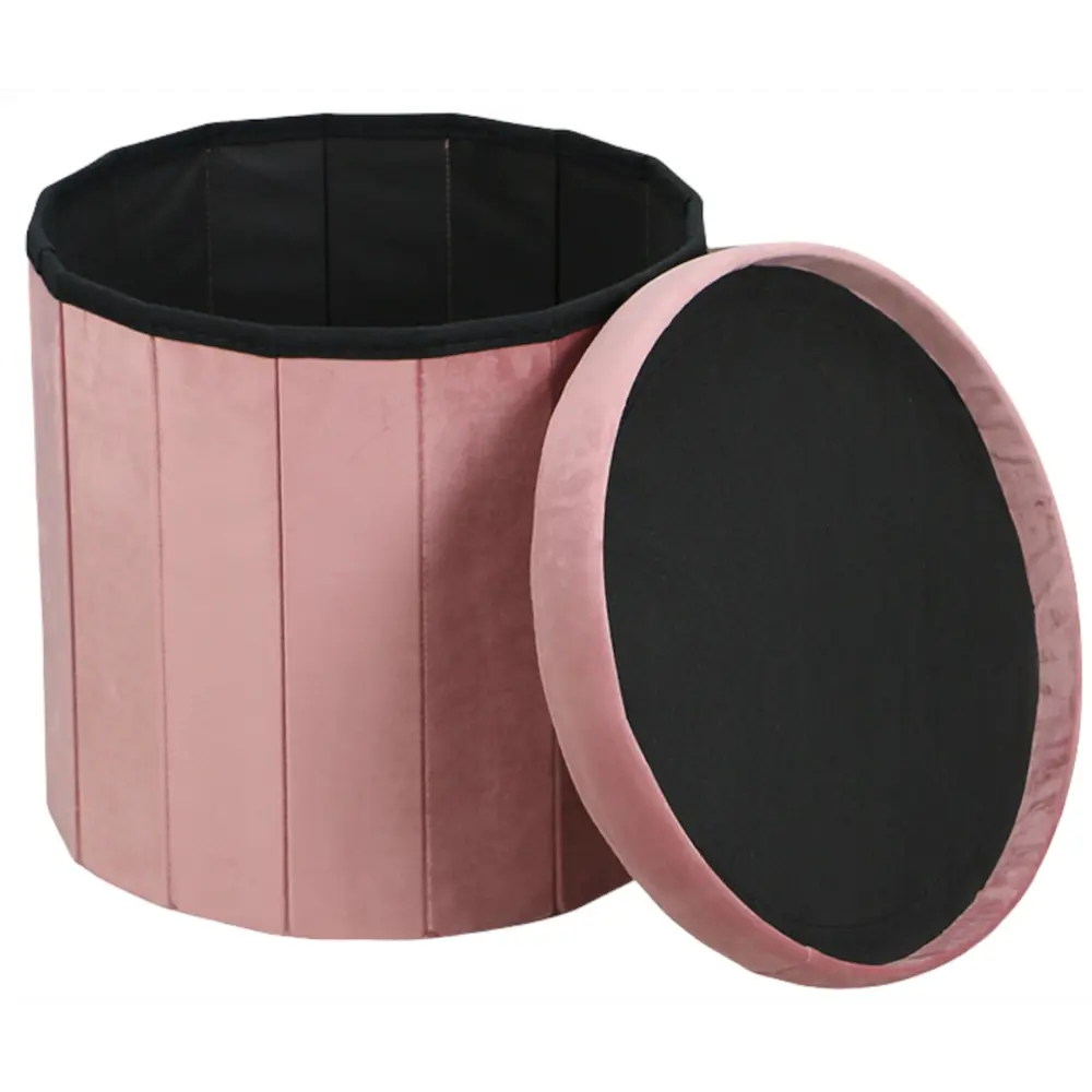 Пуф складной с нишей ø 38 см цвет розовый DREAM RIVER STLM-2039589 - Вид №3