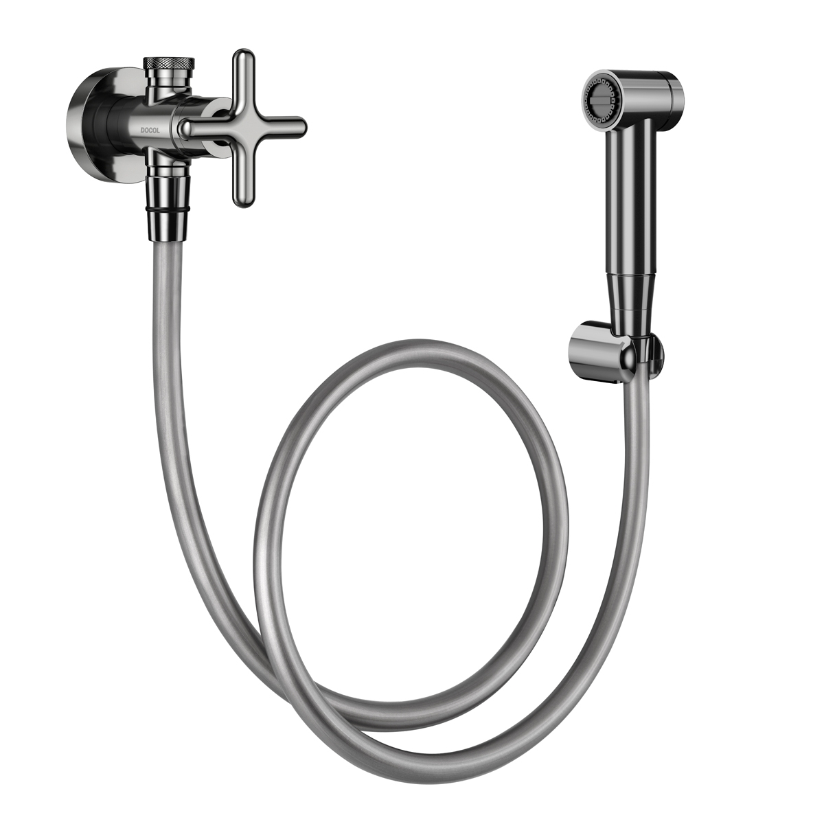 00921148 Гигиенический душ с оформлением и матовым графитовым отводом Docol LISS 