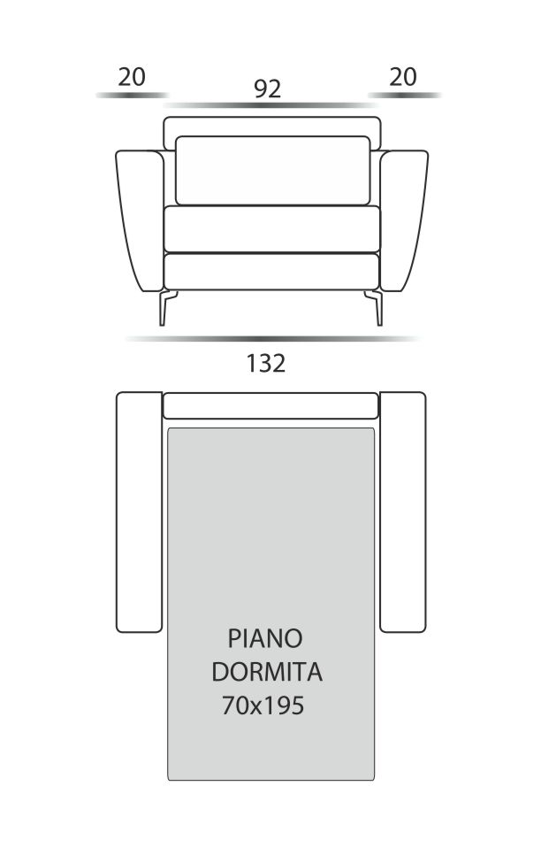 Диваны Divano 2 Posti Maxi Spaziorelaxitalia  Brando Letto Brando Letto Divano 2 Posti Maxi - Вид №5