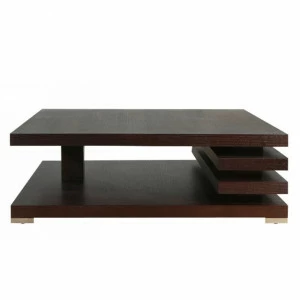 Журнальный столик квадратный коричневый с полкой Milano PUSHA PUSHA 062893 Коричневый