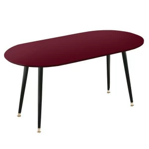 Кофейный столик с черными ножками бордовый Soap WOODI  00-3966123 Красный