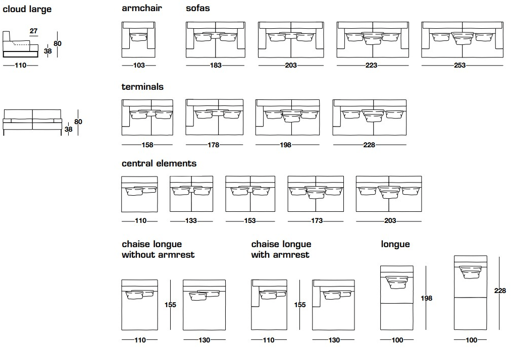 Frigerio Salotti Секционный кожаный диван Cloud sun-id-1499358 - Вид №7