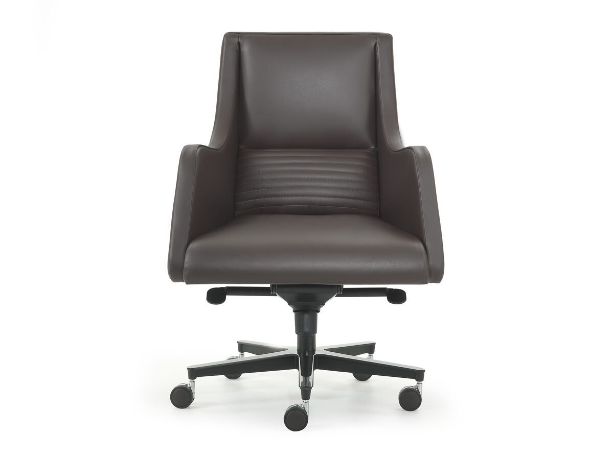 Кожаное вращающееся офисное кресло с колесами i 4 Mariani IBIS ARCH-00064594 - Вид №1