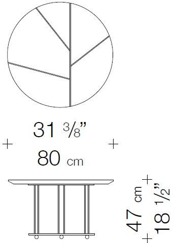 Garbarino Круглый лакированный журнальный столик Aureola Aur cf4 f  - Вид №1