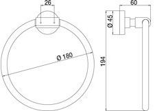 Emco Bad Кольцо для полотенца из металла Eposa 0855 001 02 - Вид №1
