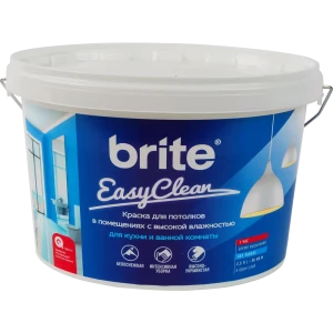 Краска для потолков Brite Easyclean цвет белый 2.5 л