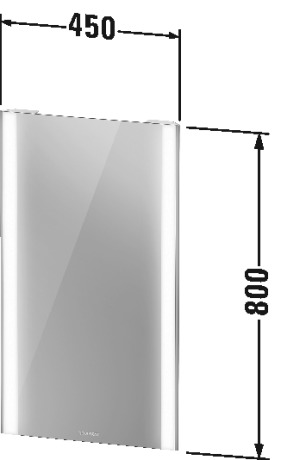 XV70300B1B1 Зеркало с подсветкой, версия "Sensor" Серии/XViu #XV7030 450 x 40 мм Champagne Matt Duravit - Вид №1