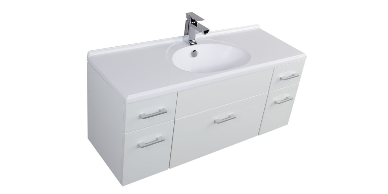 Комплект мебели Aquanet Данте 110 белый (камерино 2 навесных шкафчика) 00164826 - Вид №3