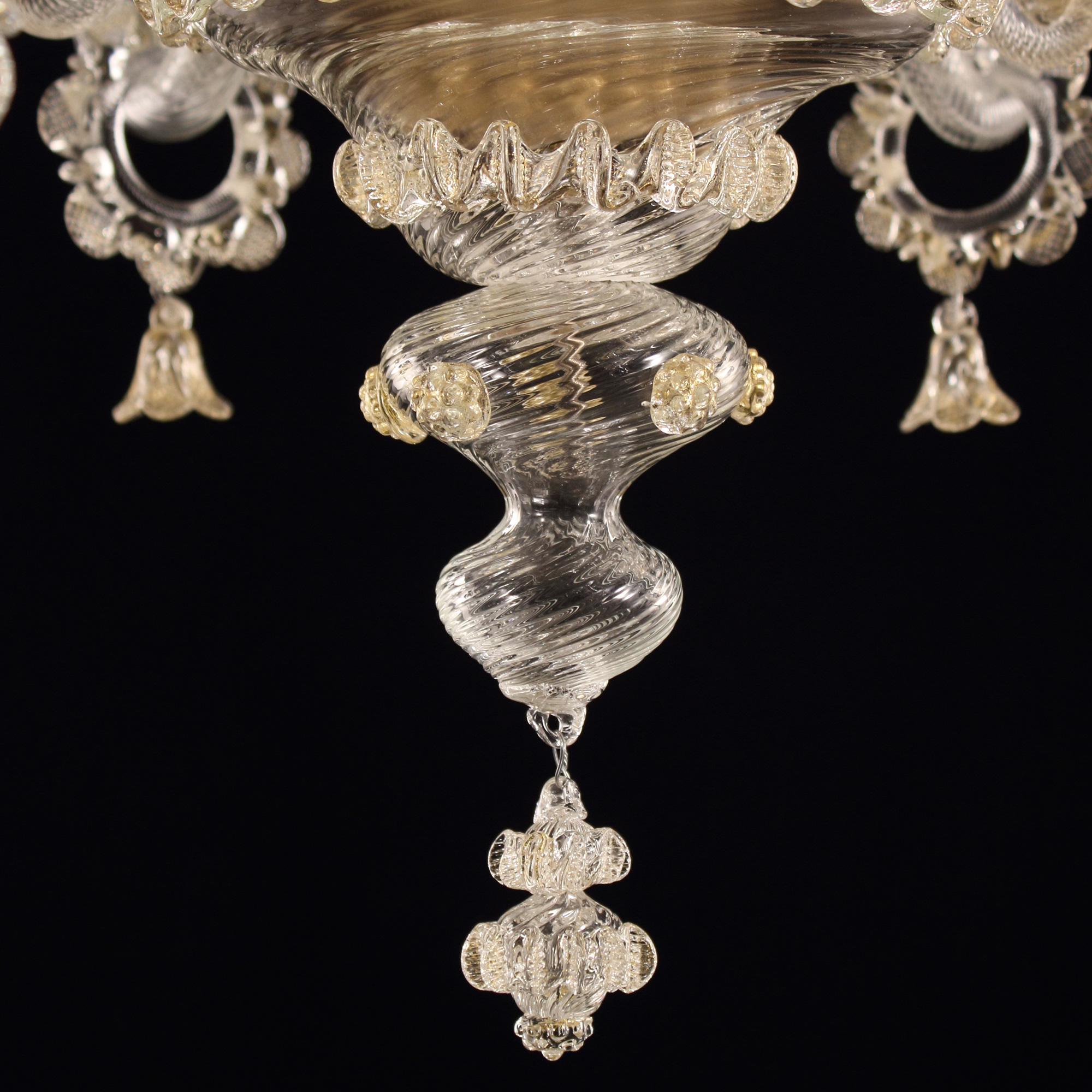 4178 ORIGINALMURANOGLASS Люстра Гиацинт на 6 лампочек - золото - муранское стекло OMG 75 см  - Вид №1