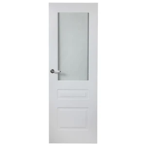 Дверь межкомнатная остеклённая Роялти 70x200 см цвет белый