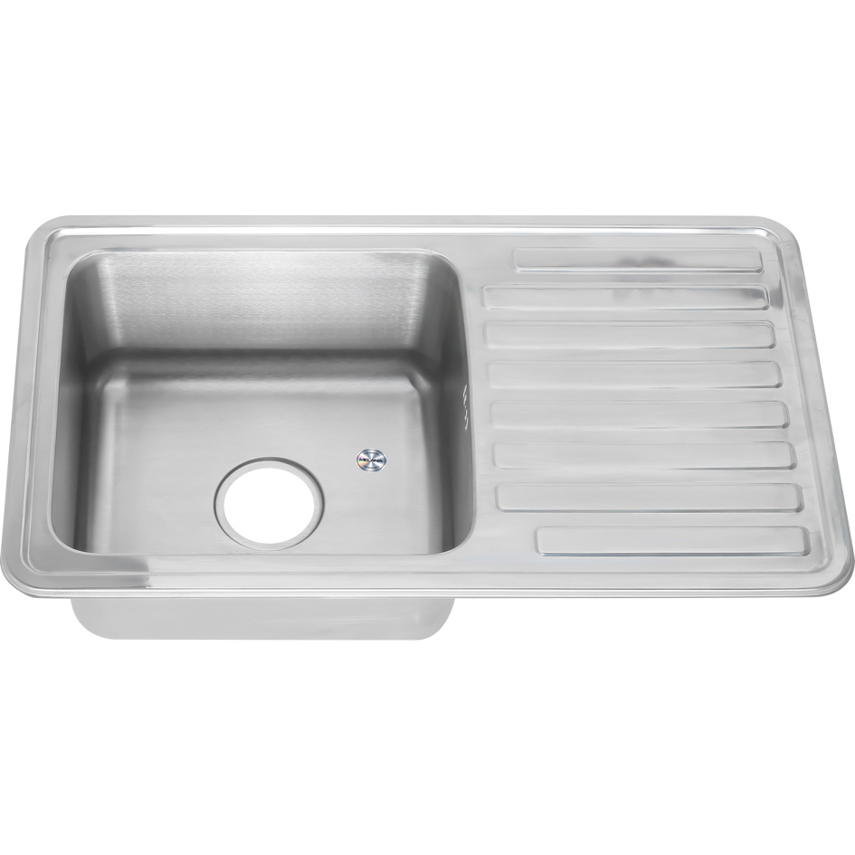 Мойка 7643 L MELANA 1,0/200 врезная прямоугольная с сифоном (134ПСа *5)  - Вид №3
