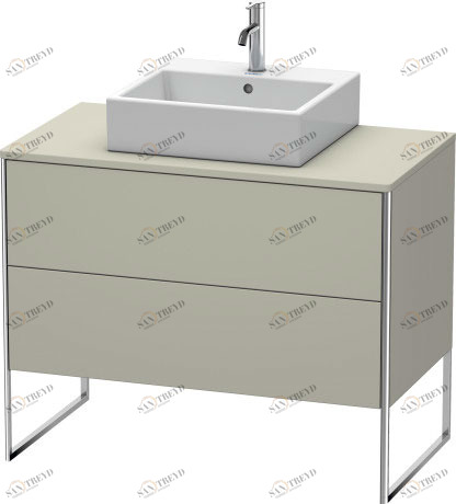 XS492106060 Тумбочка для консоли напольная XSquare #XS4921 1000 x 548 мм Серо-коричневый шелковисто-матовый лак Duravit