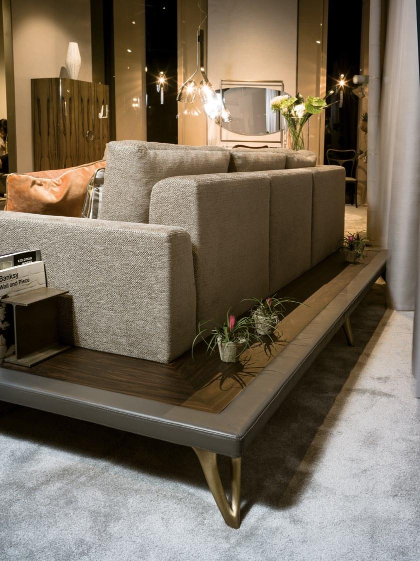 Bellotti Ezio 3-х местный угловой диван из ткани и кожи Gea 2019-01 - Вид №2