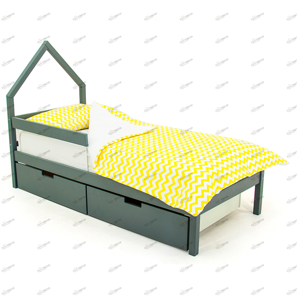 Детская кровать-домик мини Svogen графит БЕЛЬМАРКО  326839 Серый Santreyd 