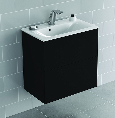 9741321111 IDO Elegant напольная тумба под умывальник, с двумя ящиками, компактная, W = 900 мм, W1 = 915 мм, белая - Вид №2