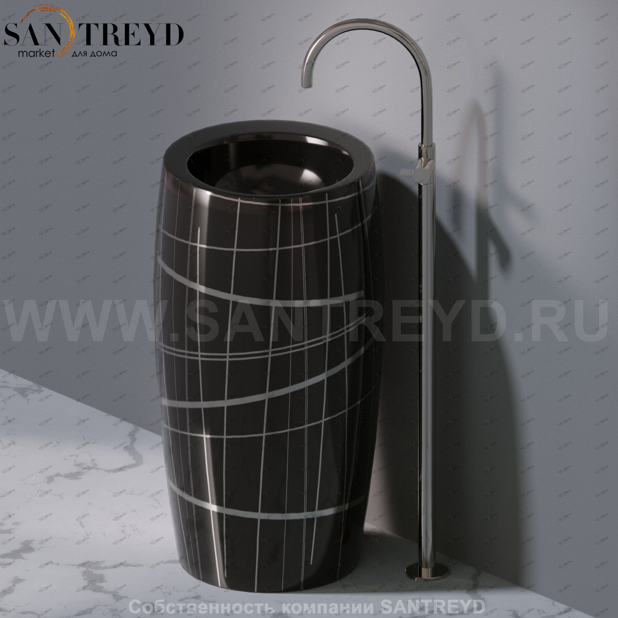 L100T0R0VT.416P Напольная раковина стоящая круглая A. e T. Italia SPOT AeT ITALIA TOTEM