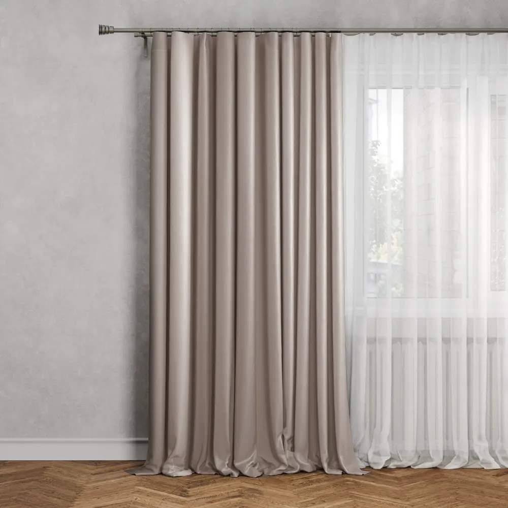 СТОЛИЦА ТЕКСТИЛЯ Monaco - Штора блэкаут на ленте 200x300 см, шоколад 88039131 STLM-1072045