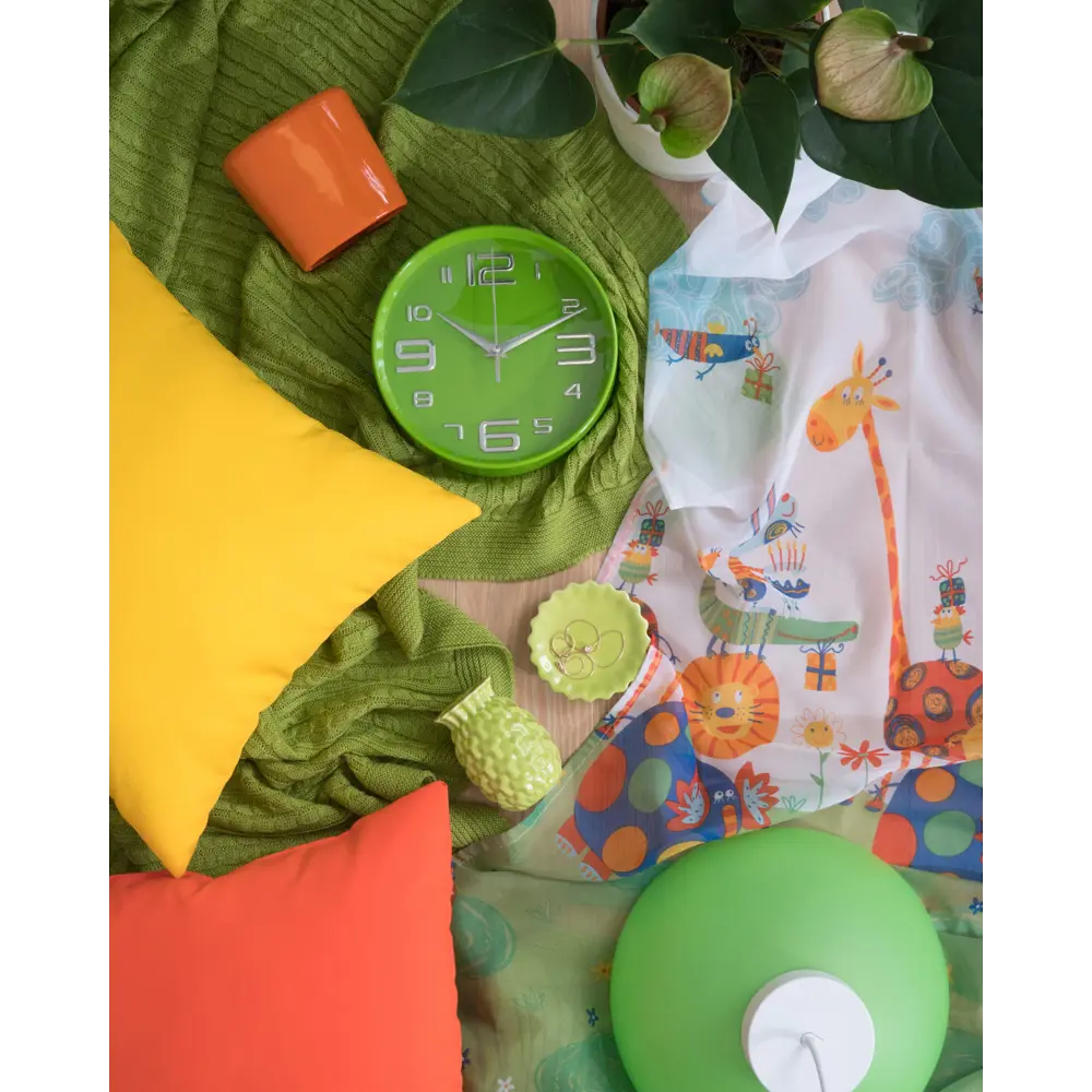 Тюль на ленте «Львята» 250х260 см вуаль цвет зелёный GARDEN STLM-2125835 - Вид №7