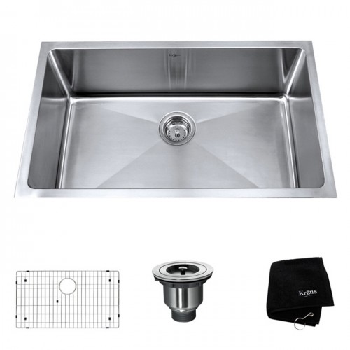 KHU100-32 Мойка кухонная прямоугольная Krausru  - Вид №2
