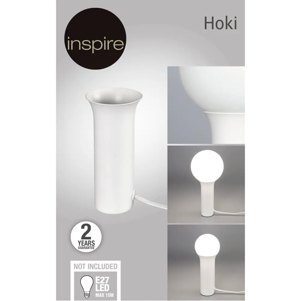 Настольная лампа Inspire Hoki, цвет белый 82551226 STLM-2185530  - Вид №8