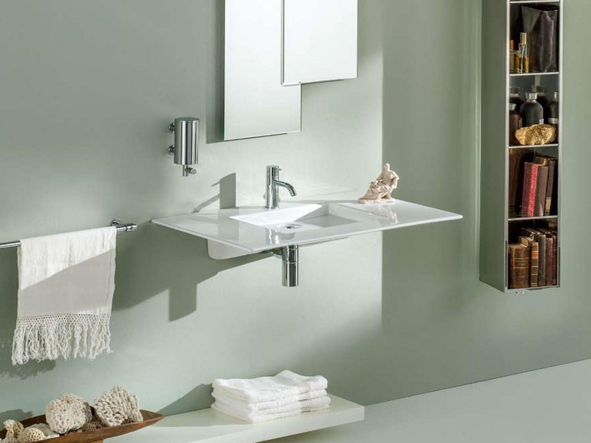 Керамическая прямоугольная подвесная раковина Rapsel ARCH-00016334 - Вид №3