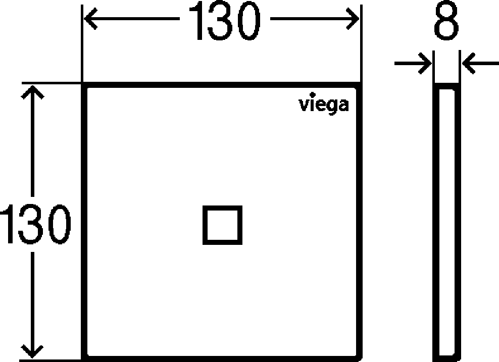 Viega Выставочный образец панели смыва Prevista для писсуара 8620.29 (774998) 774 998 - Вид №3