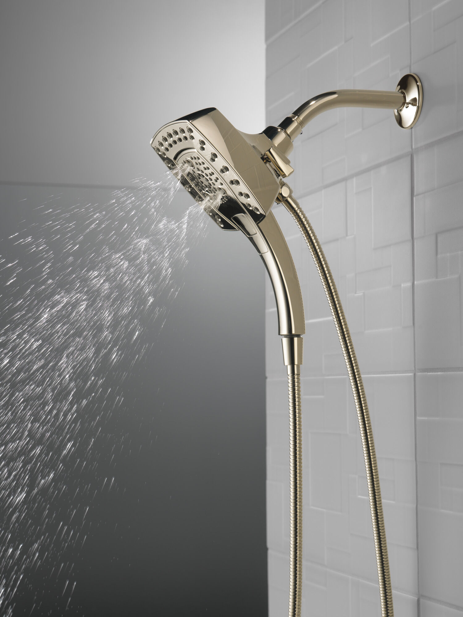 58474-PN H2Okinetic® In2ition® Душ два в одном с 5 настройками Delta Faucet Universal Showering Полированный никель  - Вид №12