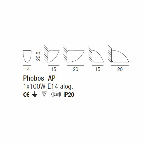 Светильник настенный розовый Vistosi AP Phobos RS AP PHOBOS RS VISTOSI  00-3882784 Розовый  - Вид №5