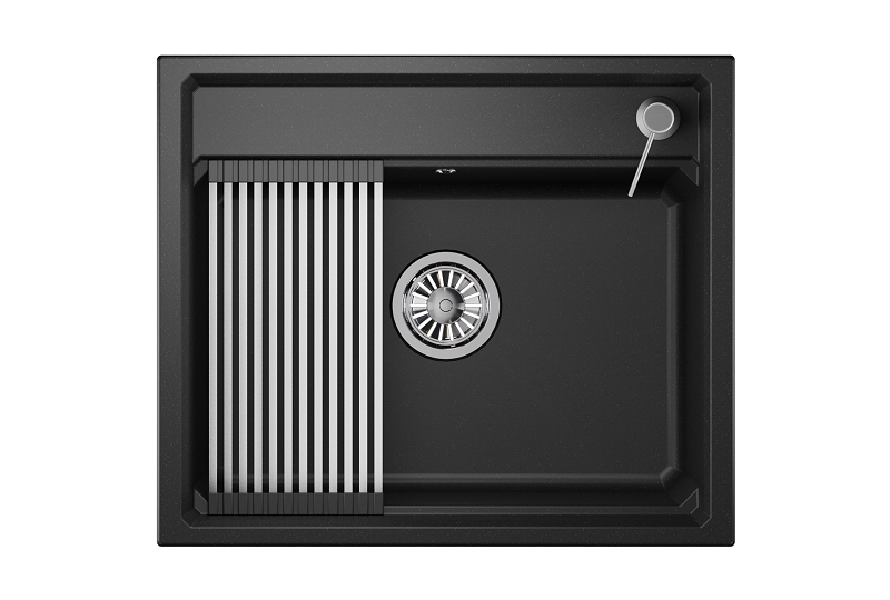 KS-6003, ЧЁРНЫЙ, кухонная мойка, кварц GRANULA 6003-ST307 - Вид №1
