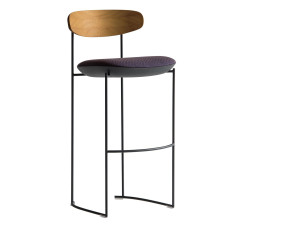 Высокий стул из металла и ткани для сада