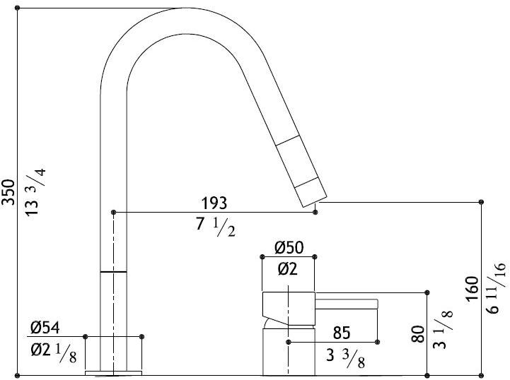 MGS Смеситель для кухни из нержавеющей стали с вытяжным душем F2 sun-id-1440188 - Вид №4