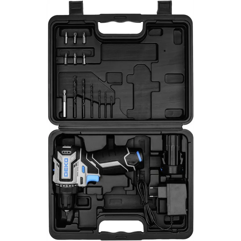 Аккумуляторная дрель-шуруповерт DEKO SHARKER12VPRO с двумя батареями 89366085 STLM-0848092 - Вид №4