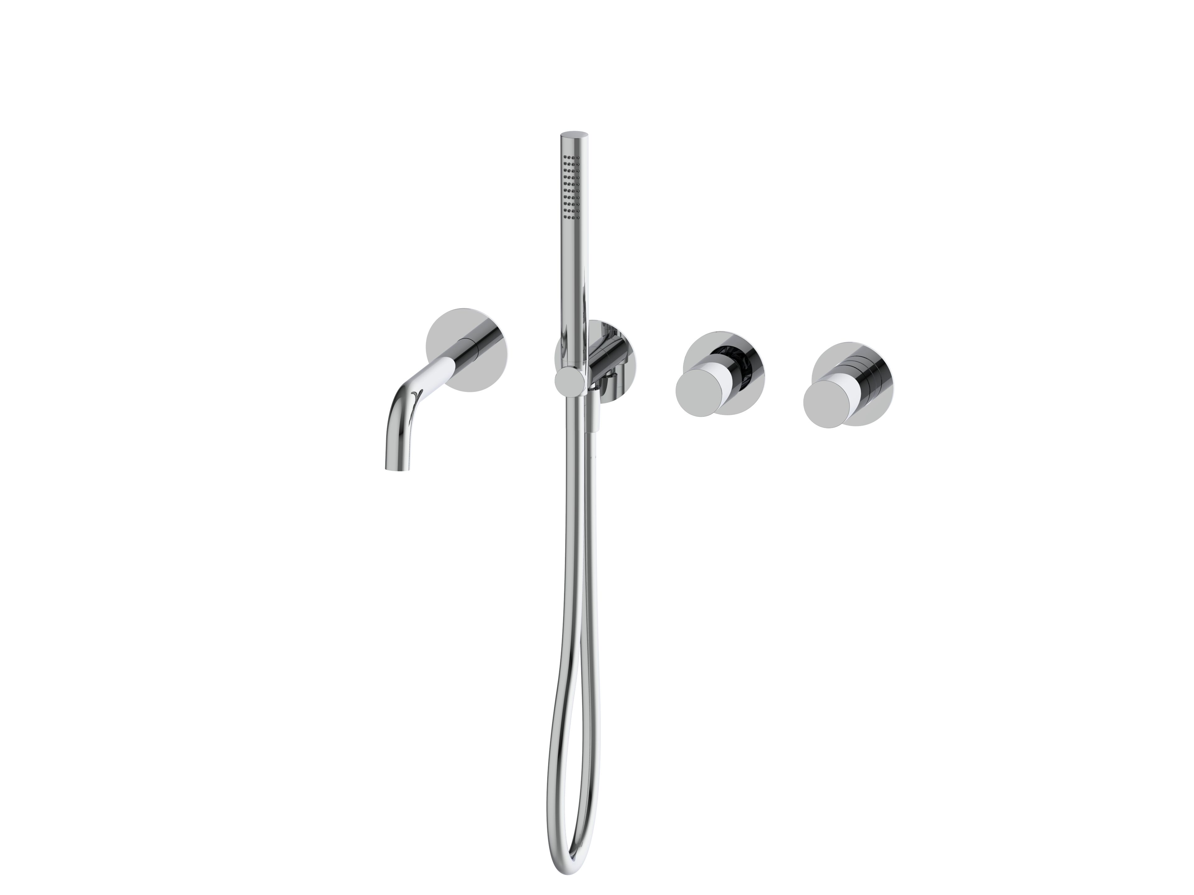 Смеситель для ванны с 4 отверстиями и ручным душем QD Magistro Lab Hammer ARCH-00070463 - Вид №1