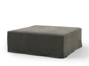 Квадратный пуф из ткани