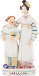 10543669 Meissen Фигурка 19,5см "Сестры" (Пауль Шойрих, 1930г.) Фарфор