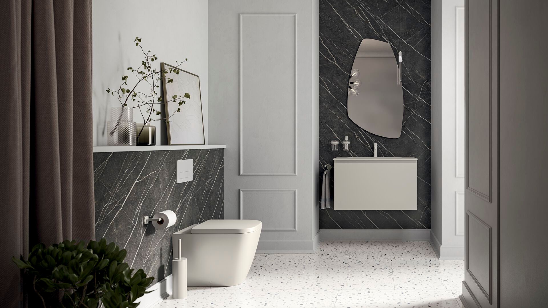 Настенное зеркало для ванной комнаты INDA® LESINA ARCH-00139420 - Вид №4