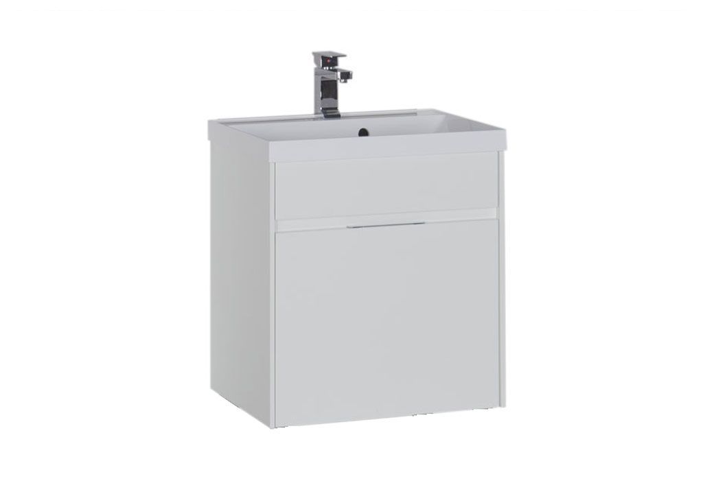 Тумба с раковиной Aquanet Латина 60 белый (1 ящик) 0017993300179393 - Вид №1