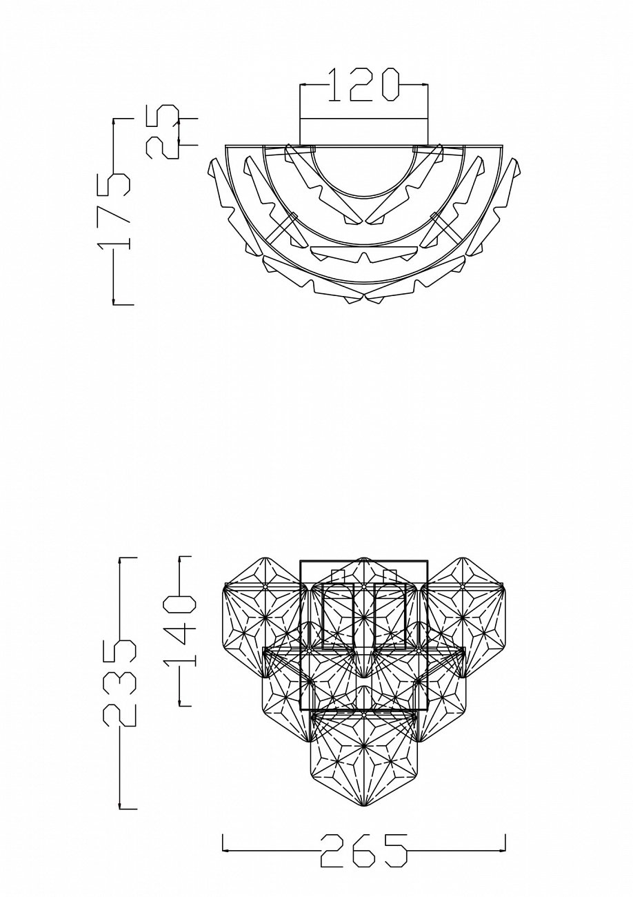 Бра настенное хром Molly FR1004WL-02CH FREYA CRYSTAL 00-3957494 Хром - Вид №1