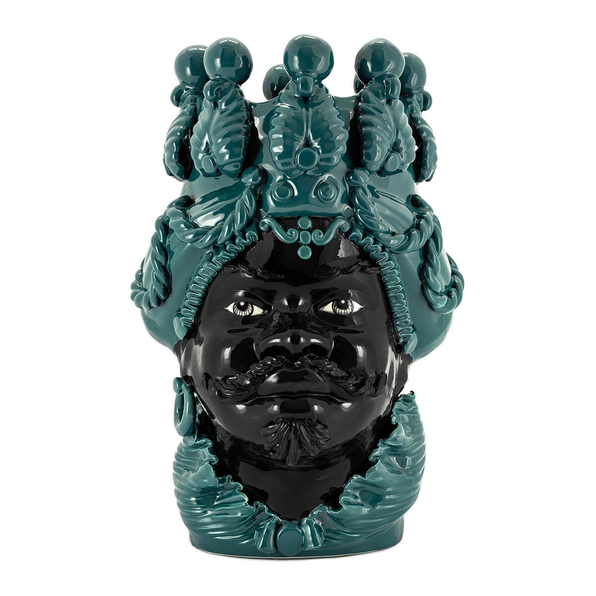 201081-96 ABHIKA ВАЗА MORO MAN БОЛЬШАЯ ПРОСТО TEAL 