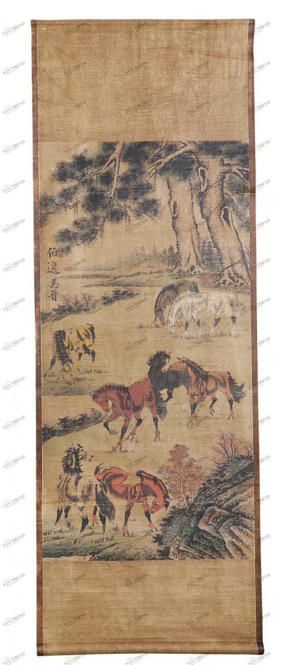 Китайское панно Синий ДОМАШНЯЯ ОБСТАНОВКА  017390 Синий;мультиколор Santreyd 