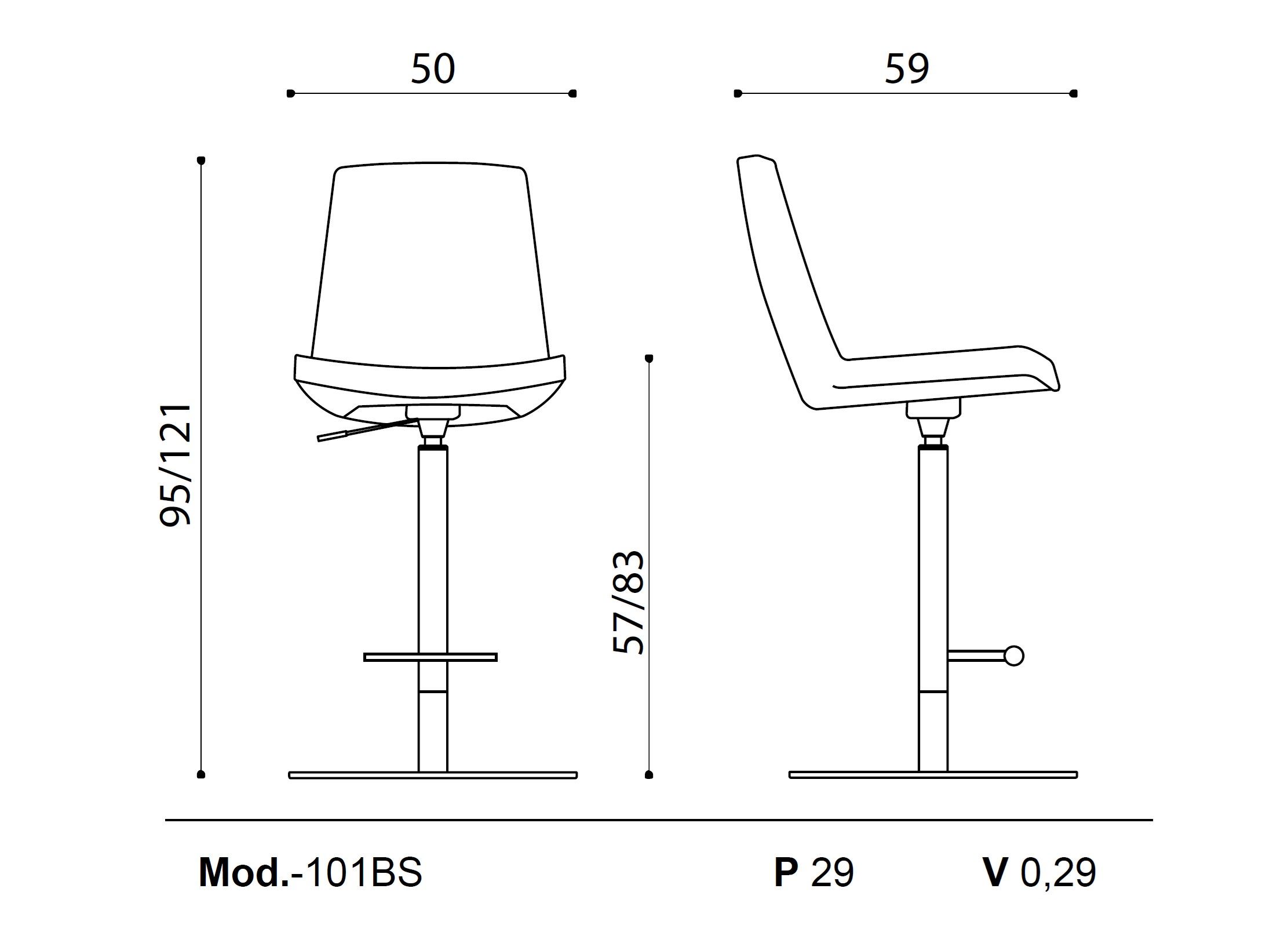 Регулируемая высота офисного стула Ares Line ARCH-00046714 - Вид №1