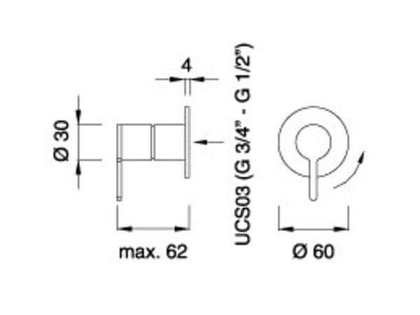 Настенный кран для открытия / закрытия CEADESIGN INNOVO ARCH-00084527 - Вид №2