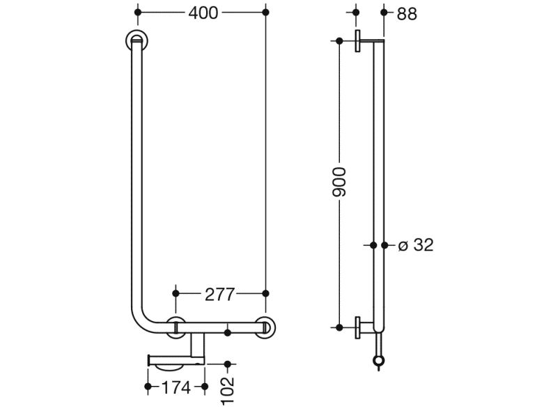 900.22.11160 угловая ручка HEWI System 900 - Вид №4