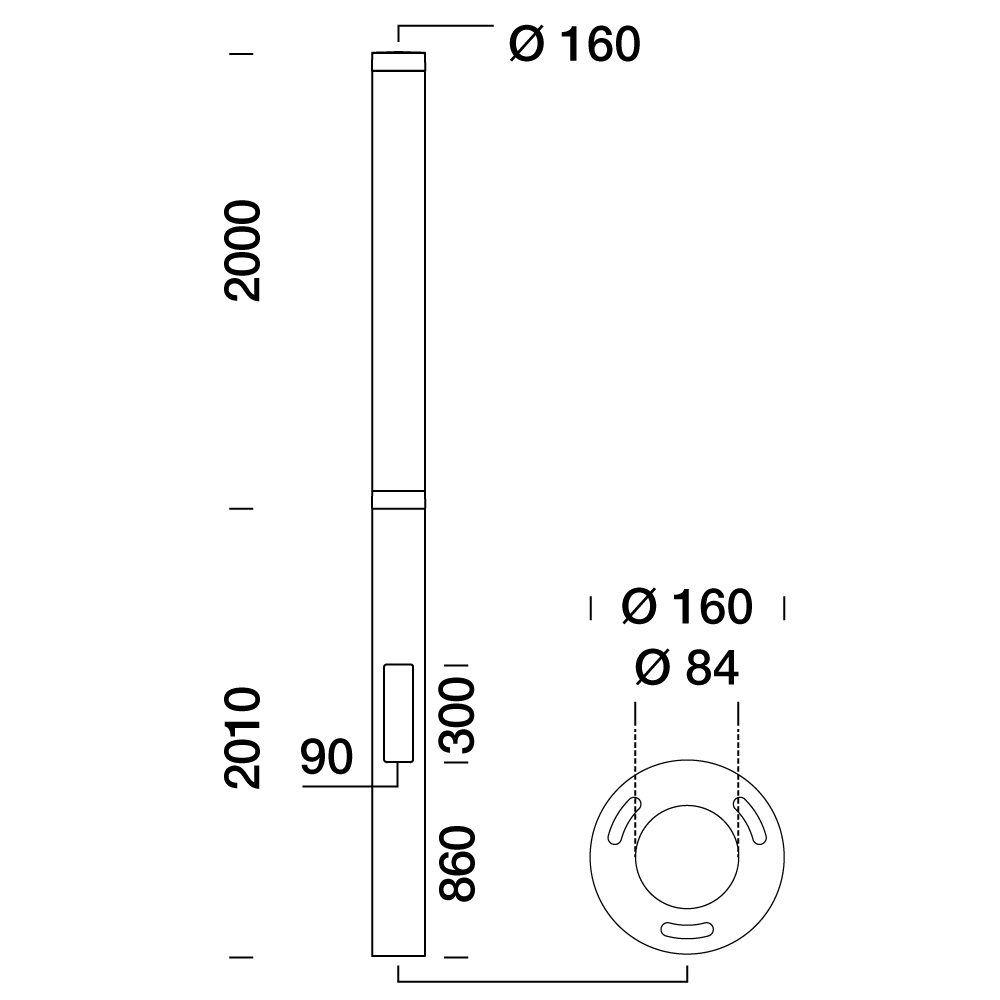 3365664 Уличное освещение  Platek TUBE  TUBE H. 4000 mm - LED 4000K - Вид №10