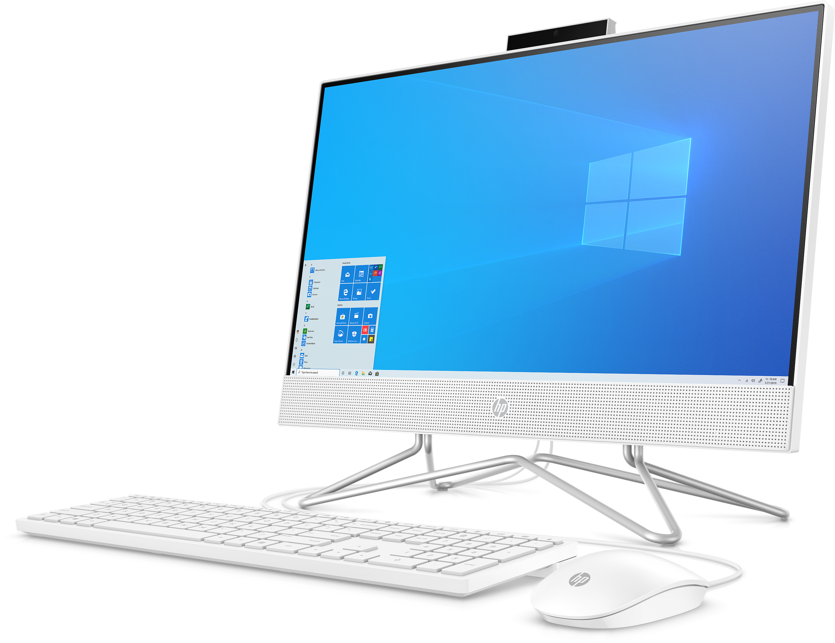 2Z389EA#ACB 200 g4 aio 21,5" nt 21.5"(1920x1080 (матовый))/intel core i5 10210u(1.6ghz)/8192mb/256pcissdgb/dvdrw/wifi/war 1y/w10pro + snow white HP Santreyd  - Вид №1